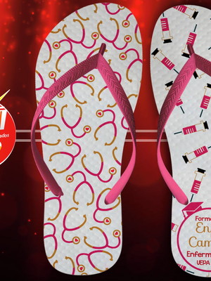 Chinelo personalizado enfermagem