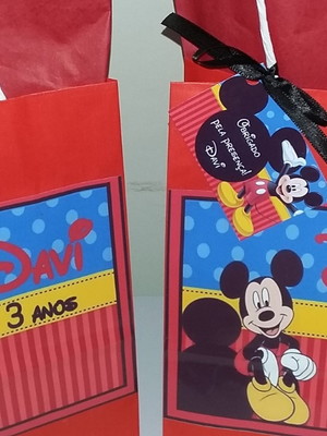 Sacolinha personalizada tamanho grande com tag