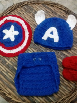 Conjunto capitão américa newborn