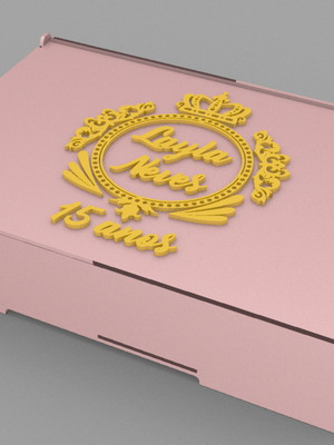 Caixa basculante 32,0 x 22,0 x 6,0 cm com acabamento
