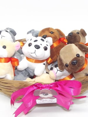 Cesta cachorrinhos com 15