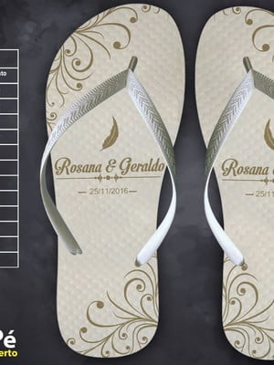 Chinelo casamento personalizado