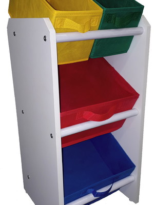 Mini organizador de brinquedo colorido montessoriano