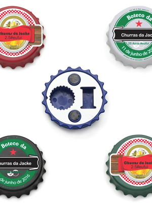 Abridor de garrafa com imã 13324