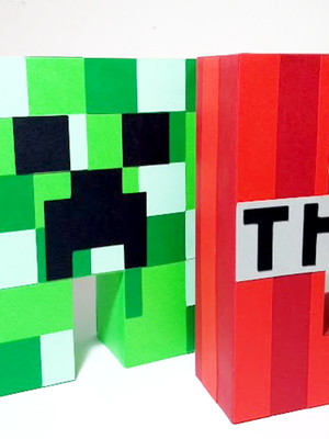 Letras 3d minecraft