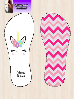 Chinelo unicórnio