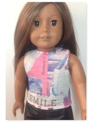 Camiseta estampada com glitter