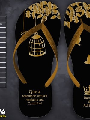 Chinelo casamento personalizado