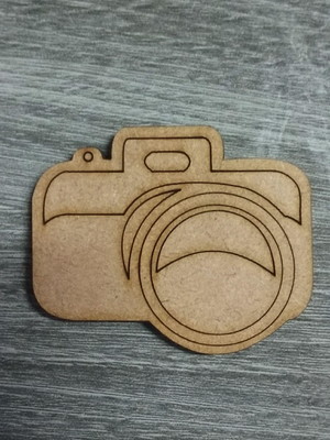Aplique câmera fotográfica mdf