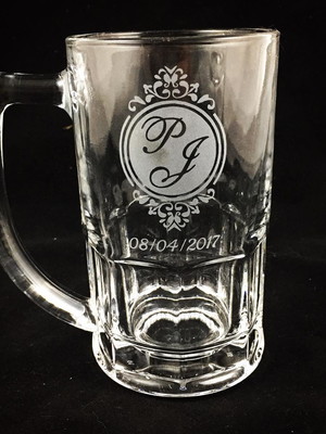 Caneca de chopp vidro personalizada modelo bistrol 340ml