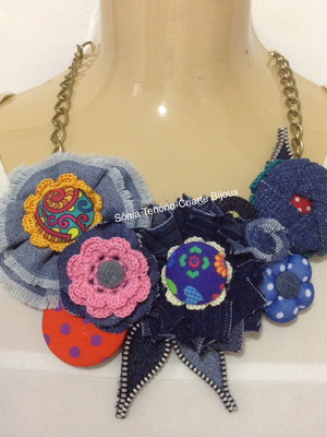 Maxi colar jeans ***