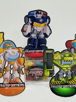 Aplique 3d transformers rescue bots - 6cm
