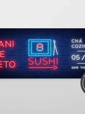 Save the date digital • casamento • luminoso sushi