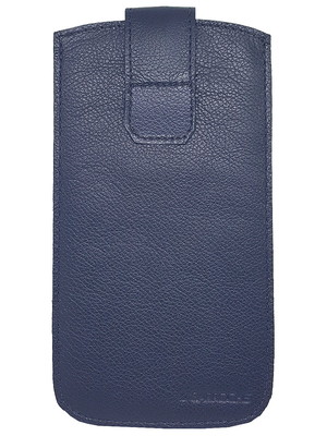 Capa sob medida celular couro legítimo azul com alça cinto