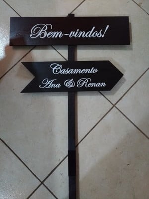 Placa seta rústica