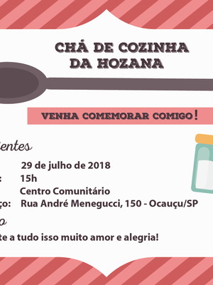 Convite chá de panela (arte digital)