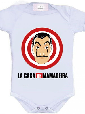 Body para bebê la da casa de mamadeira - la casa de papel