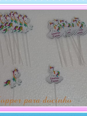 Haste com aplique / topper