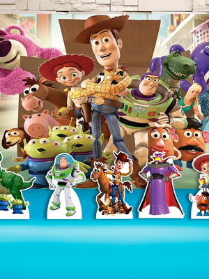 Kit festa aniversário prata painel + display toy story filme