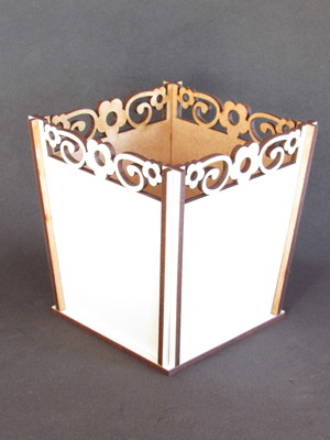 Centro de mesa cachepô provençal mdf branco lembranças