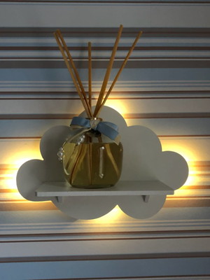 Nuvem p com prateleira mdf led