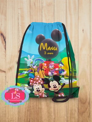 Mochilinha turma mickey minnie