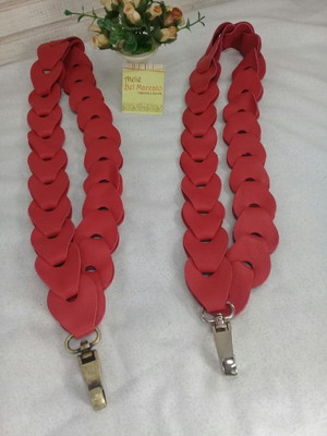 Alça couro legítimo cores 78cm alça elos couro