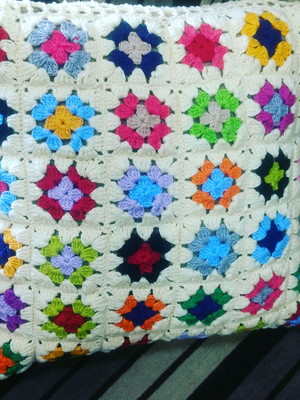Capa de almofada em crochê