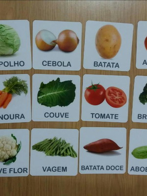 Kit 18 flashcards vegetais