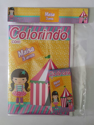 Kit de colorir circo menina