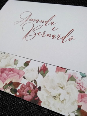 Convite de casamento barato moderno e elegante - grande.