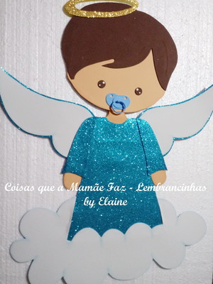 1 anjinho de eva 45cm alt x 35cm lar chupeta e roupa glitter