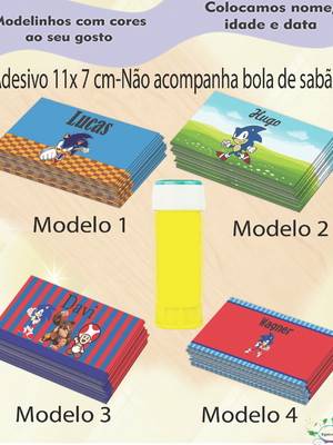 Adesivo bolha de sabão-sonic