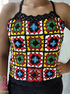 Blusa square de croche