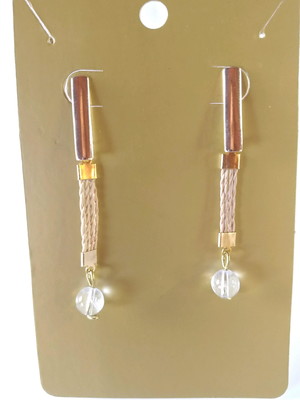 Brinco pedra cristal