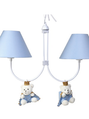 Lustre luminária urso ursinho príncipe azul bebê infantil