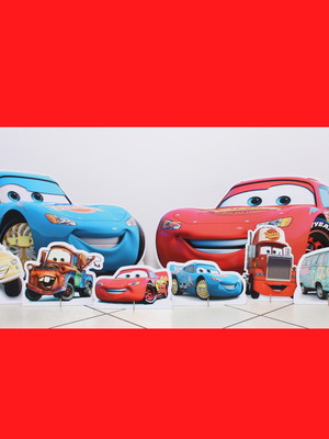 Totem kit de chão mcqueen carros e display de mesa