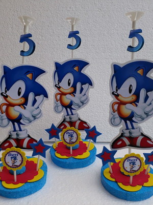 Centro de mesa do sonic com 20