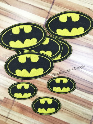 Patch bordado termocolante batman tamanho médio