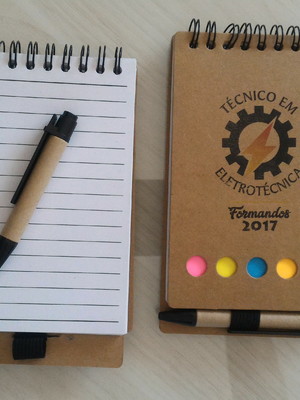 Bloco ecológico com caneta