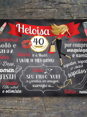 Chalkboard adulto impresso 50 x 68 cm