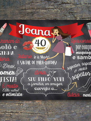 Chalkboard adulto impresso 50 x 68 cm
