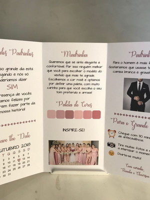 Manual de padrinhos - rosa chá