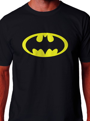 Camiseta batman, contorno preto
