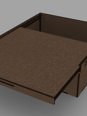 Caixa tipo estojo 20,0 x 20,0 x 7,5 cm