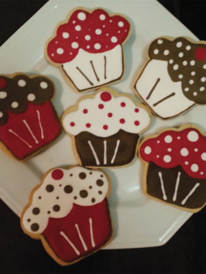 Biscoitos amanteigados de cupcakes