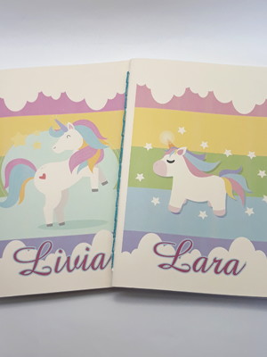 Caderno infantil personalizado unicórnio a5