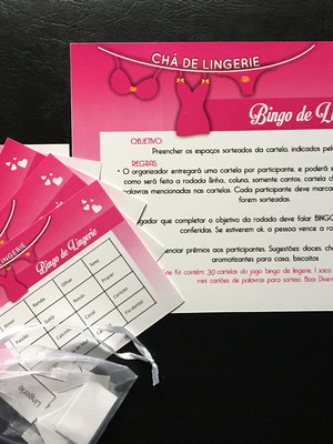 Bingo - chá de lingerie - pink