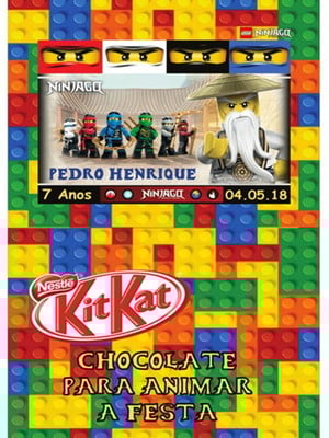 Rotulo kit kat ninjago