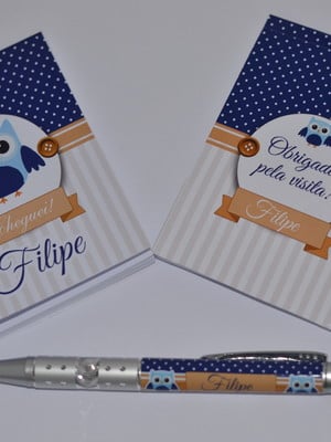 Bloquinho personalizado com caneta